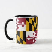Mug noir Combo avec le drapeau du Maryland, USA (Gauche)