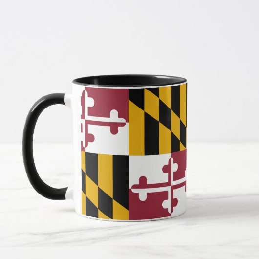 Mug noir Combo avec le drapeau du Maryland, USA (Gauche)
