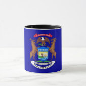 Mug noir Combo avec le drapeau du Michigan, USA (Centre)