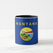Mug noir Combo avec le drapeau du Montana, USA (Centre)