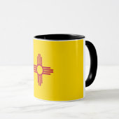 Mug noir Combo avec le drapeau du Nouveau-Mexique, (Devant droit)