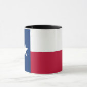 Mug noir Combo avec le drapeau du Texas, USA (Centre)