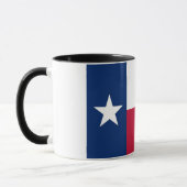 Mug noir Combo avec le drapeau du Texas, USA (Gauche)
