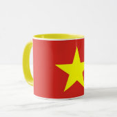 Mug noir Combo avec le drapeau du Vietnam (Devant gauche)