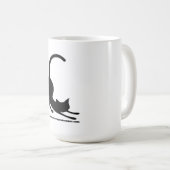Mug Noir commun de logo de chats (Devant droit)