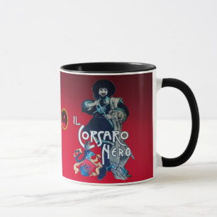 Mug NOIR CORSAIR Rouge Bourgogne Ruby Gemstone