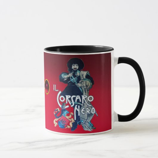 Mug NOIR CORSAIR Rouge Bourgogne Ruby Gemstone (Droite)