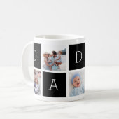 Mug Noir | Custom Daddy 5 Photo Collage (Devant gauche)