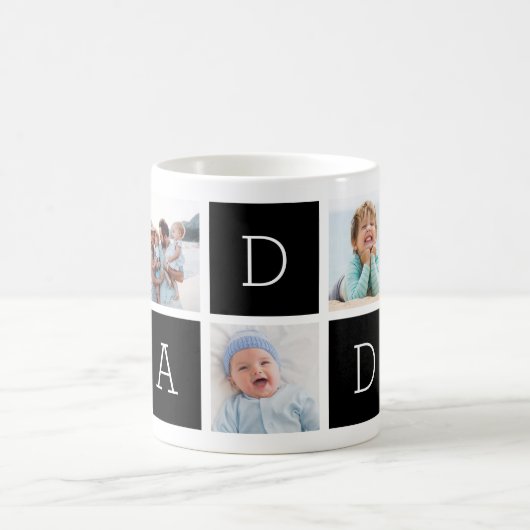 Mug Noir | Custom Daddy 5 Photo Collage (Centre)