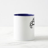Mug Noir d'arbre de fractale (Centre)