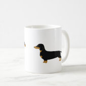 Mug noir Daschund (Devant droit)