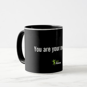 Mug noir de 11 oz Limites De Fitness Éco