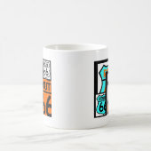 Mug Noir de bouclier de mélange de l'itinéraire 66 (Centre)