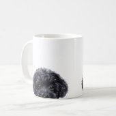 Mug Noir de caniche de jouet (Devant gauche)