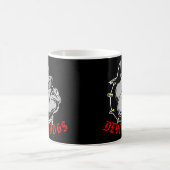 Mug Noir de chiens de diable de bouledogue (Centre)
