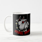 Mug Noir de chiens de diable de bouledogue (Gauche)