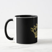 Mug Noir de couronne d'or ésotérique (Gauche)