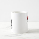 Mug Noir de crâne de Noël (Centre)