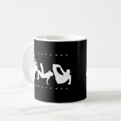Mug Noir de danse de coupure (Devant gauche)