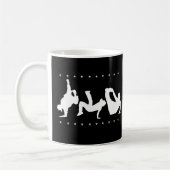 Mug Noir de danse de coupure (Gauche)