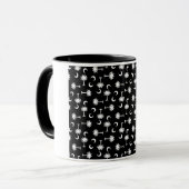 Mug Noir de drapeau de lune de Palmetto de la Caroline (Devant gauche)