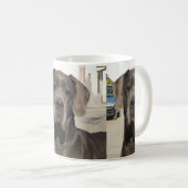 Mug noir de great dane (Devant droit)