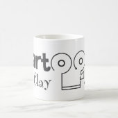 Mug noir de logo (Centre)