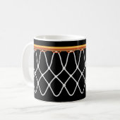 Mug Noir de Net_on de cercle de basket-ball (Devant gauche)