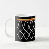Mug Noir de Net_on de cercle de basket-ball (Gauche)