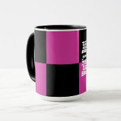 Mug NOIR de ROSE à la mode des textes d'empire de la (Devant gauche)