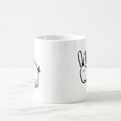 Mug noir de sourire d'âne (Centre)