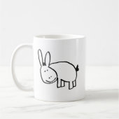 Mug noir de sourire d'âne (Gauche)