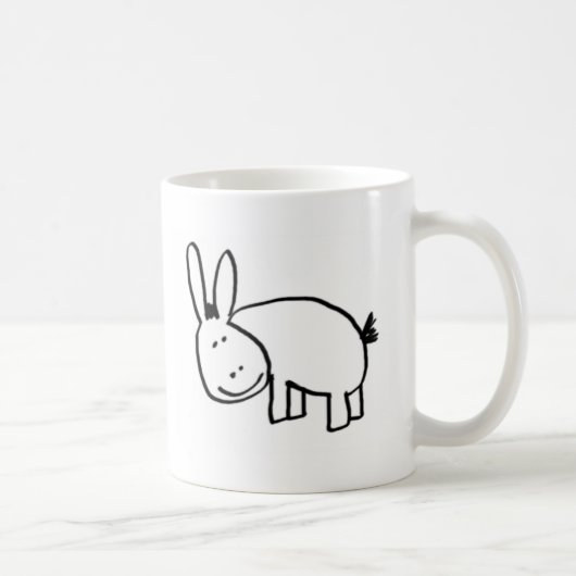 Mug noir de sourire d'âne (Droite)