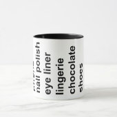 Mug Noir de substance de fille (Centre)