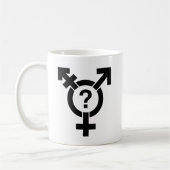 MUG NOIR DE SYMBOLE DE GENDERQUEER (Gauche)