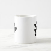 MUG NOIR DE SYMBOLE DE PATTE D'OURS (Centre)