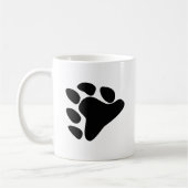 MUG NOIR DE SYMBOLE DE PATTE D'OURS (Gauche)