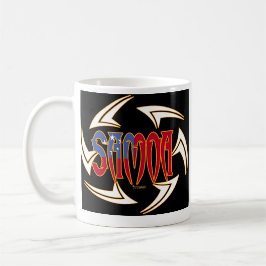 Mug Noir de tribal du Samoa (Gauche)