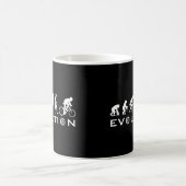 Mug Noir de vélo d'évolution (Centre)