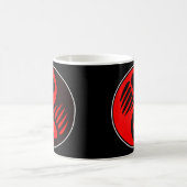 Mug Noir de Yin Yang de griffe d'ours (Centre)