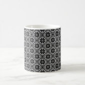 Mug Noir Dentelle isolée texture du tissu croisé (Centre)