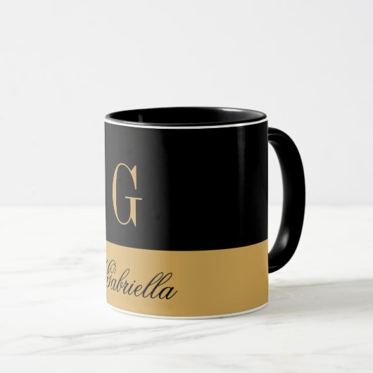 Mug Noir d'or (Devant droit)