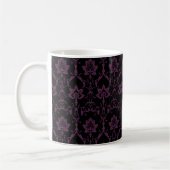 Mug Noir et aubergine Renaissance Damas (Gauche)