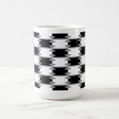 Mug Noir et blanc À damiers Abstrait (Centre)
