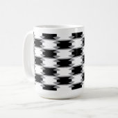 Mug Noir et blanc À damiers Abstrait (Devant gauche)