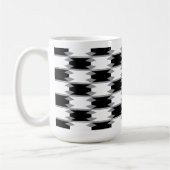Mug Noir et blanc À damiers Abstrait (Gauche)