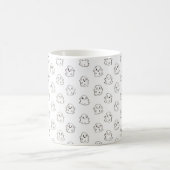 Mug Noir et blanc, à main fine, Fantômes volants (Centre)