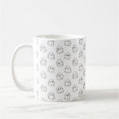 Mug Noir et blanc, à main fine, Fantômes volants (Gauche)