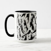 Mug Noir et blanc Abstrait Brushstrokies Art (Gauche)