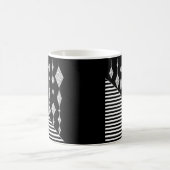 Mug Noir et blanc, abstrait, géométrique, simple, Scan (Centre)